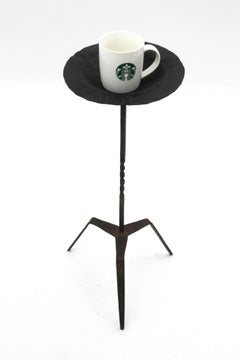 Wrought Iron Drinks Table, End or Side Table, Gothic Style, 1940s