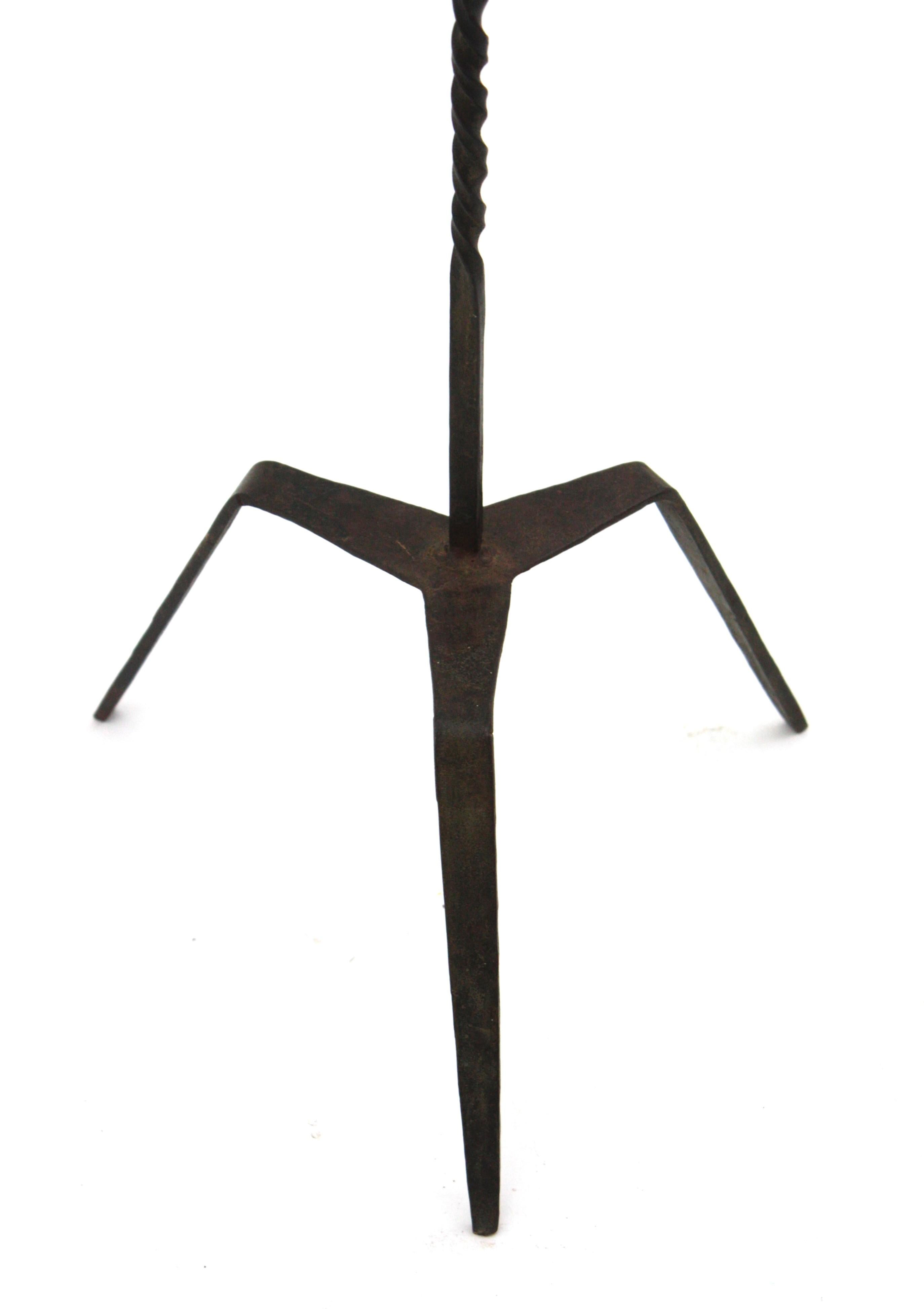 20th Century Wrought Iron Drinks Table, End or Side Table, Gothic Style, 1940s For Sale