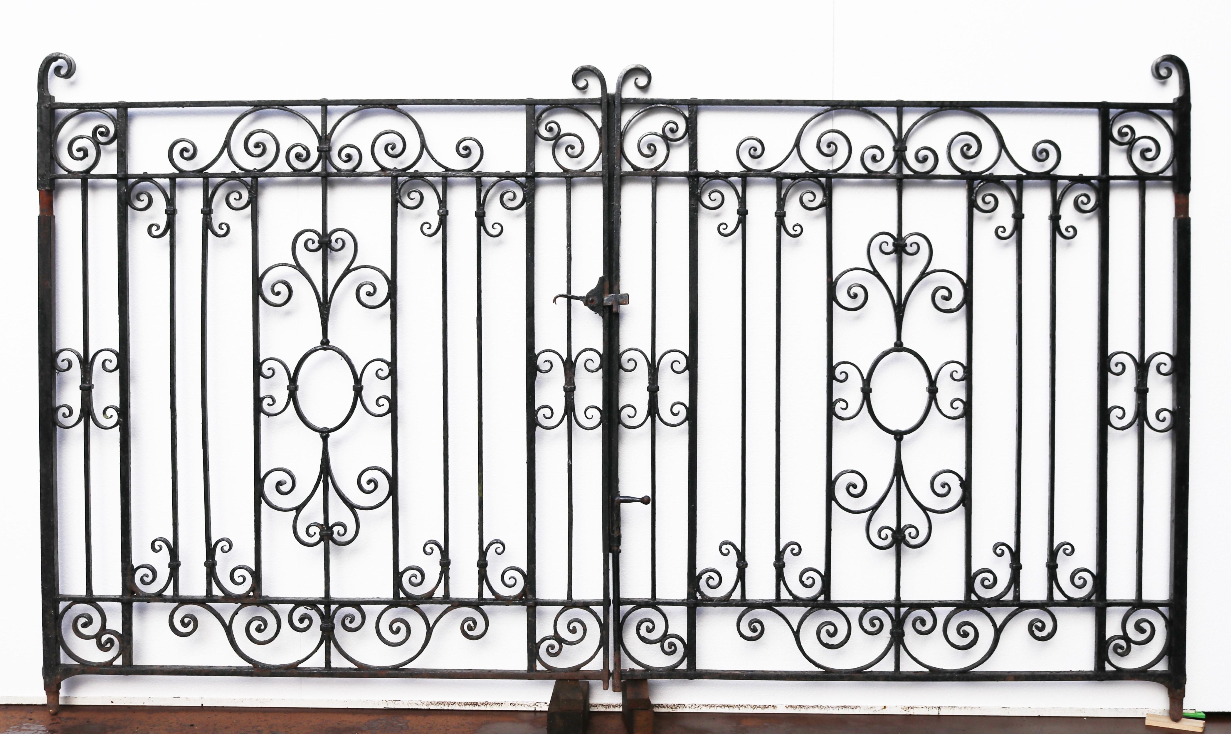 Wrought Iron Driveway Gates In Fair Condition For Sale In Wormelow, Herefordshire
