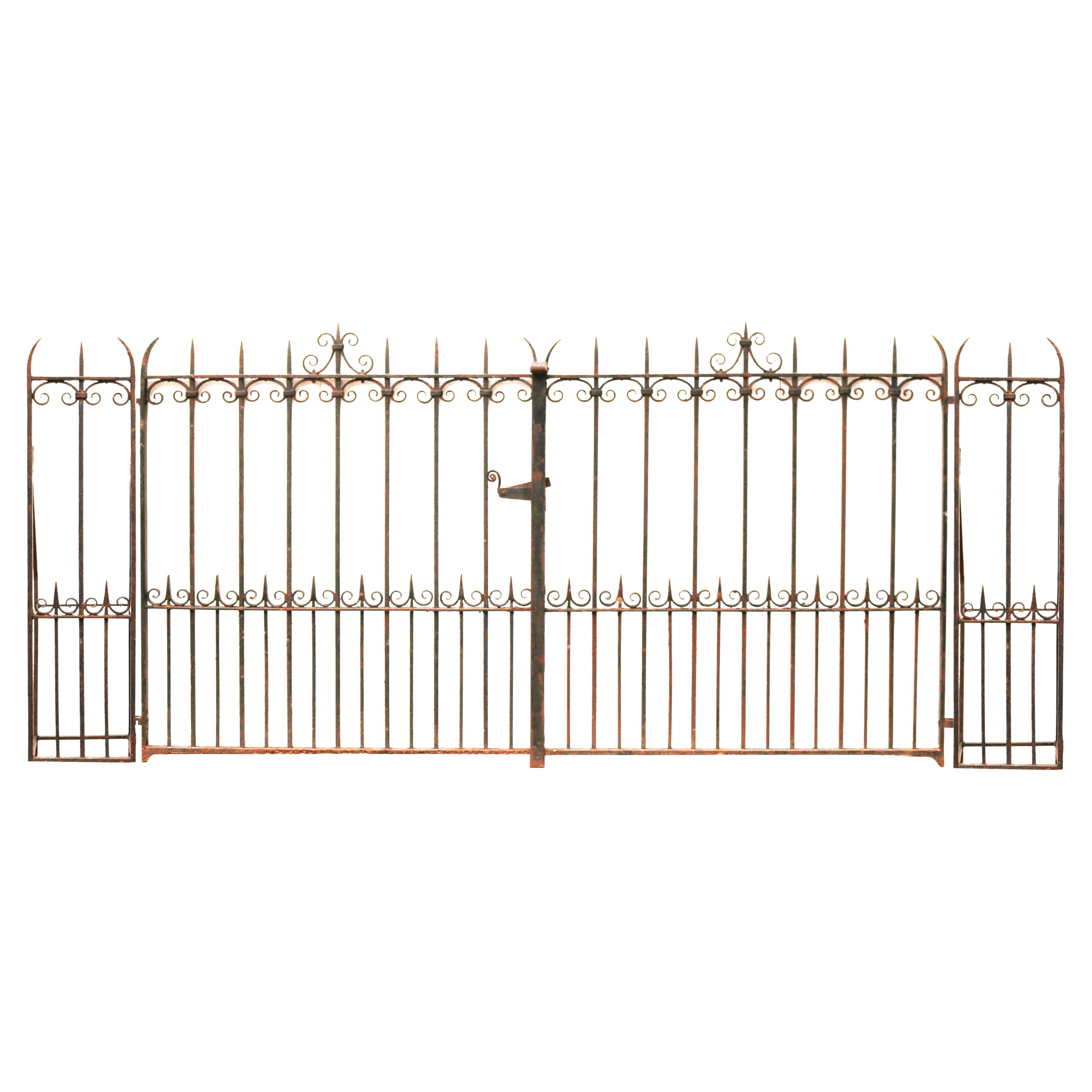 Wrought Iron Driveway Gates with Posts For Sale