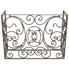 Wrought Iron Fancy Scrollwork French Art Nouveau Style Console Table Base