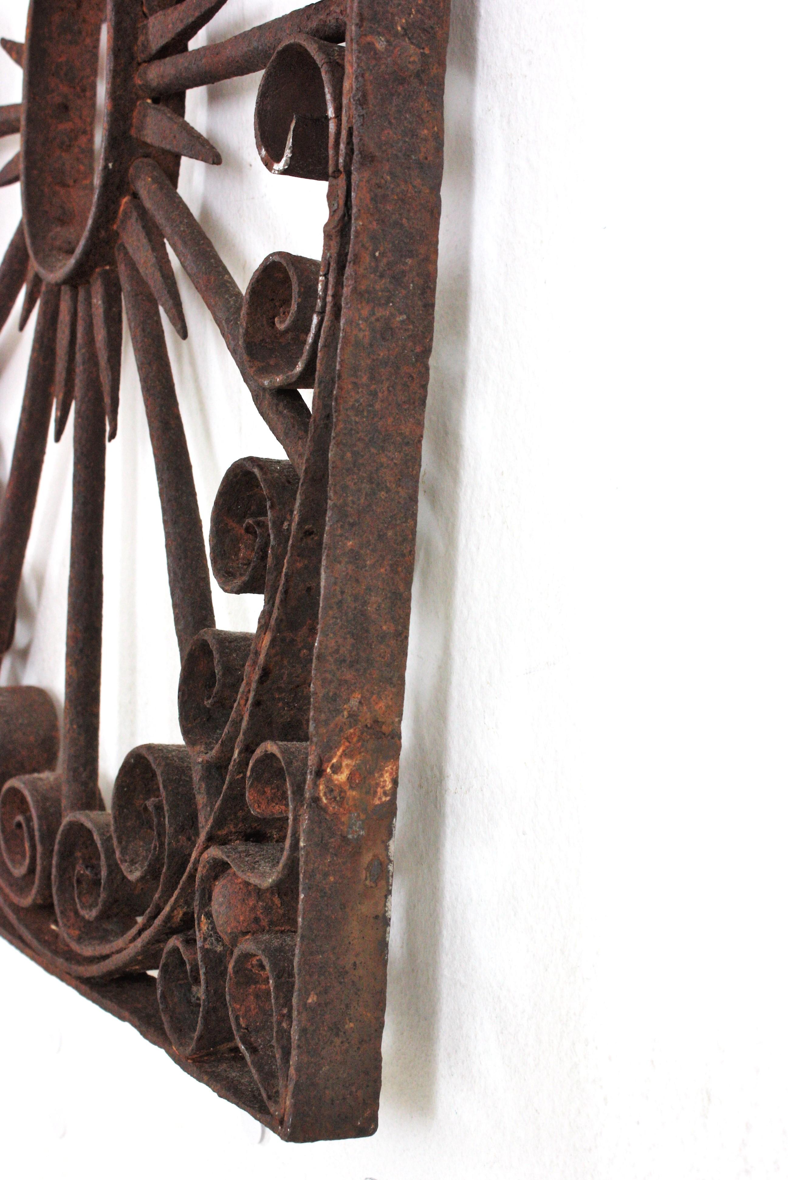 Pedimento de Puerta de Valla de Hierro Forjado / Decoración de Pared en venta 6