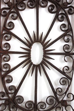 Pedimento de Puerta de Valla de Hierro Forjado / Decoración de Pared