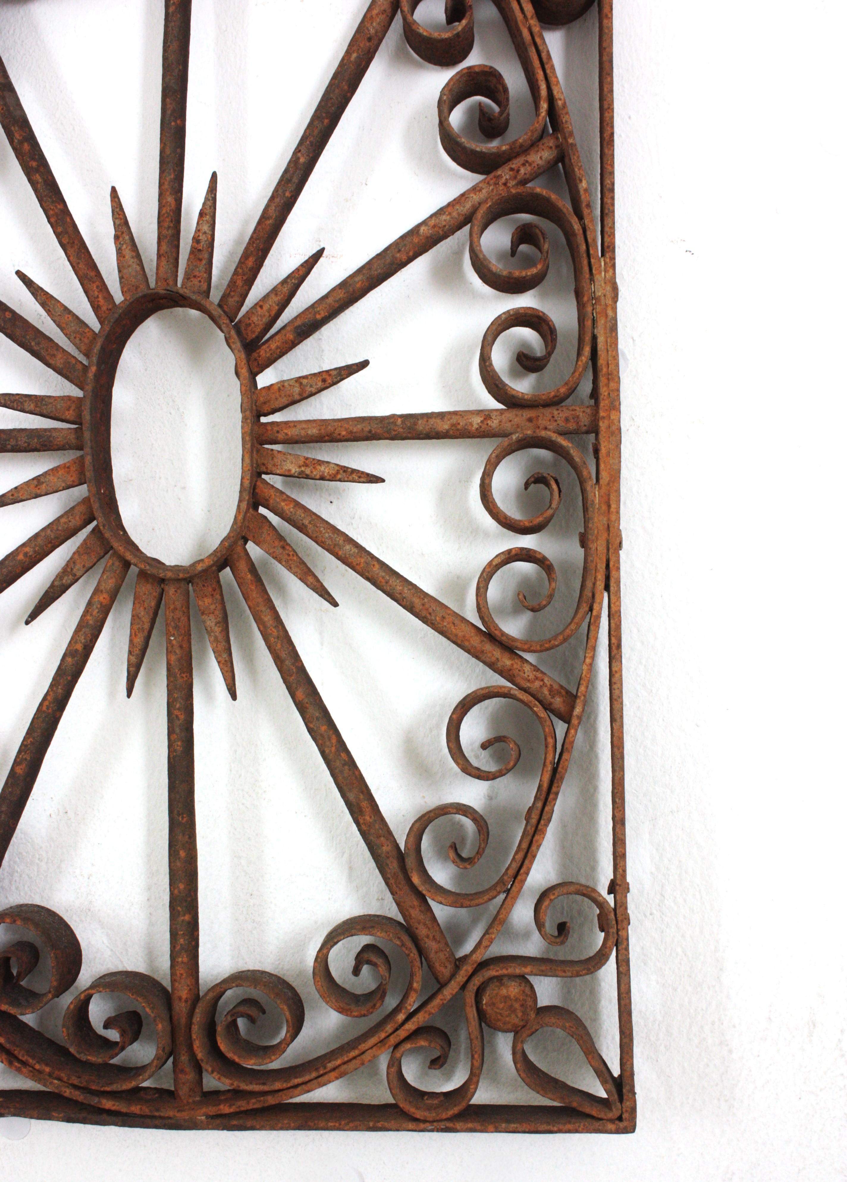 Pedimento de Puerta de Valla de Hierro Forjado / Decoración de Pared en venta 14