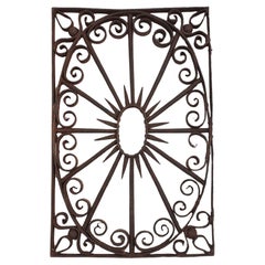 Antique Wrought iron Fence Door Pediment / Wall Decoration