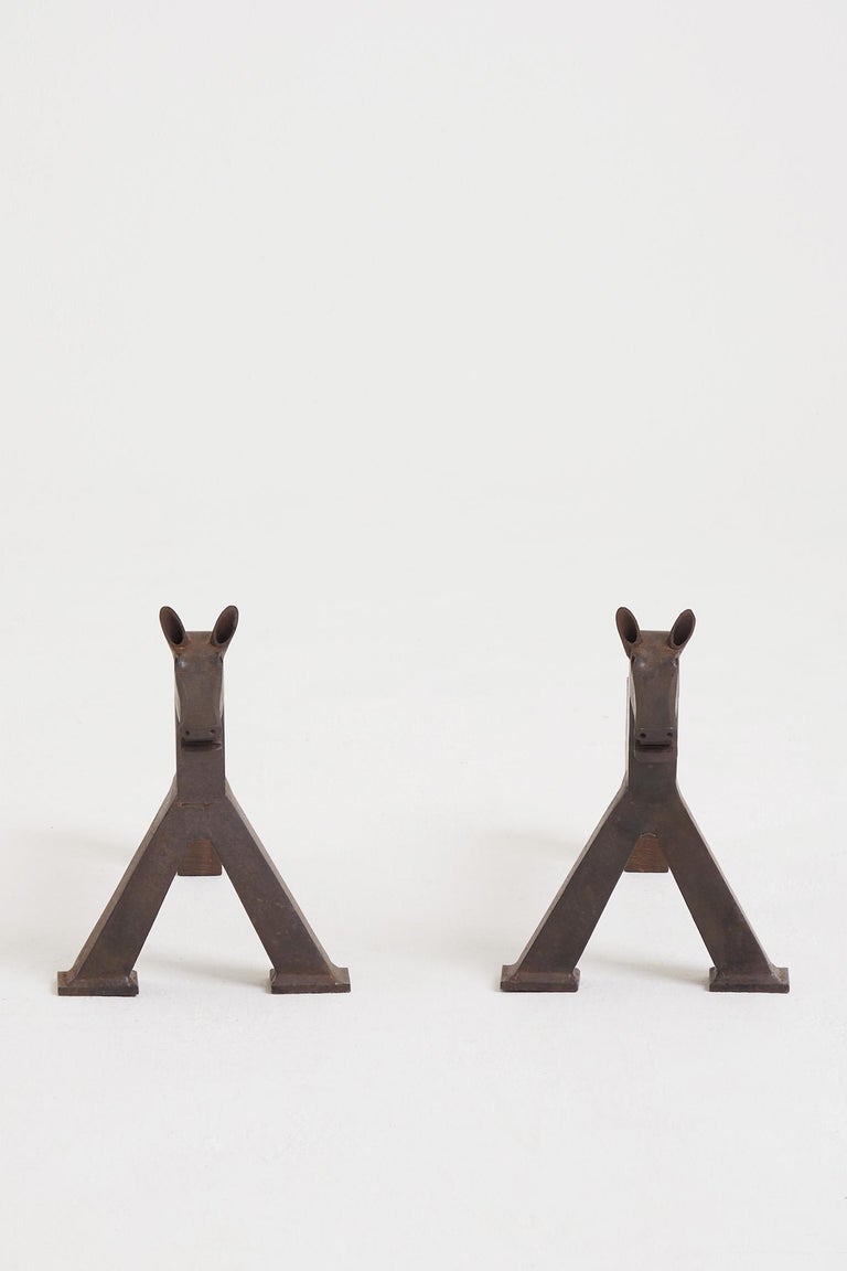Wrought Iron Fire Dogs For Sale at 1stDibs