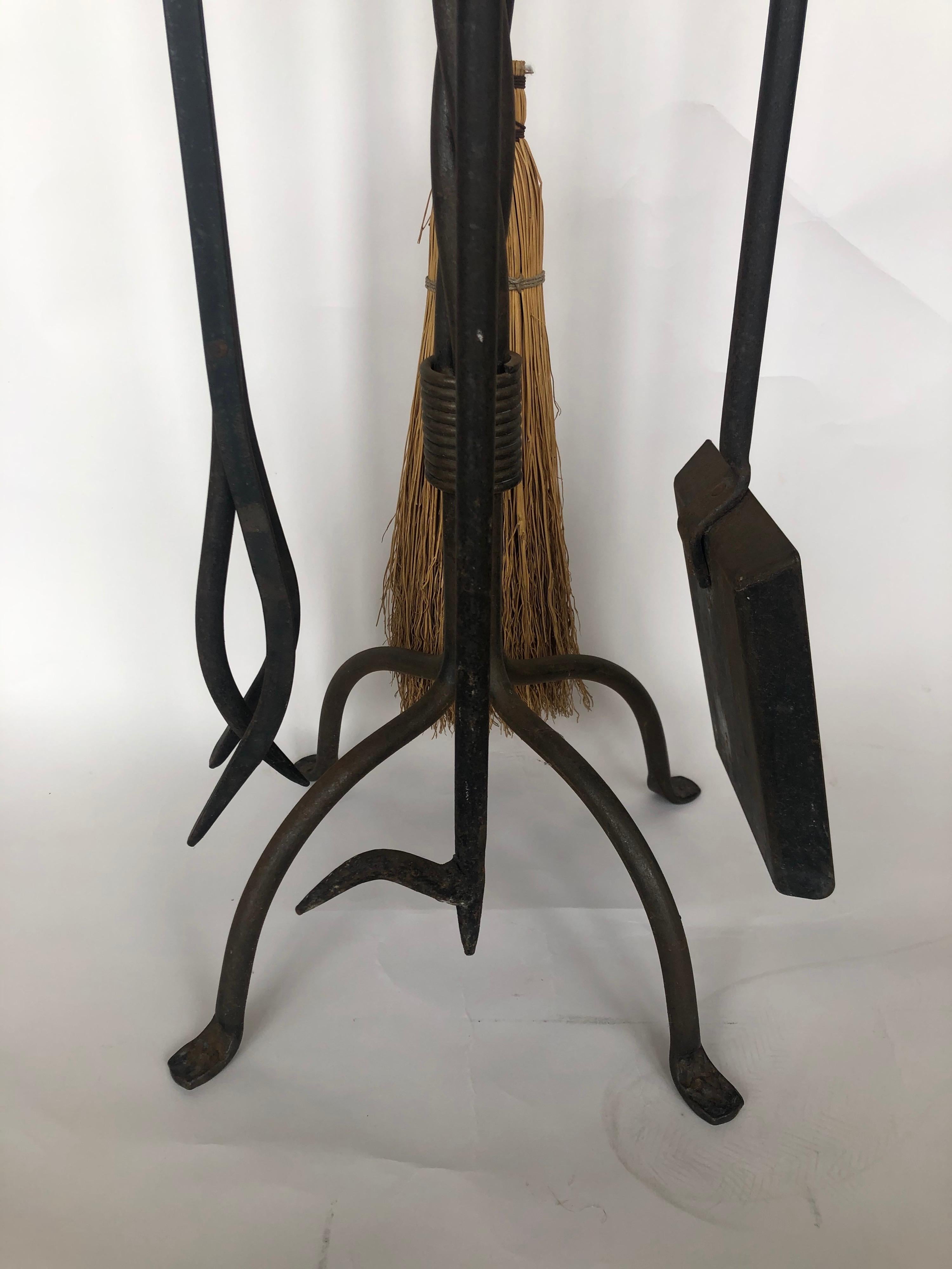 Spanish Wrought Iron Fire Place Tools