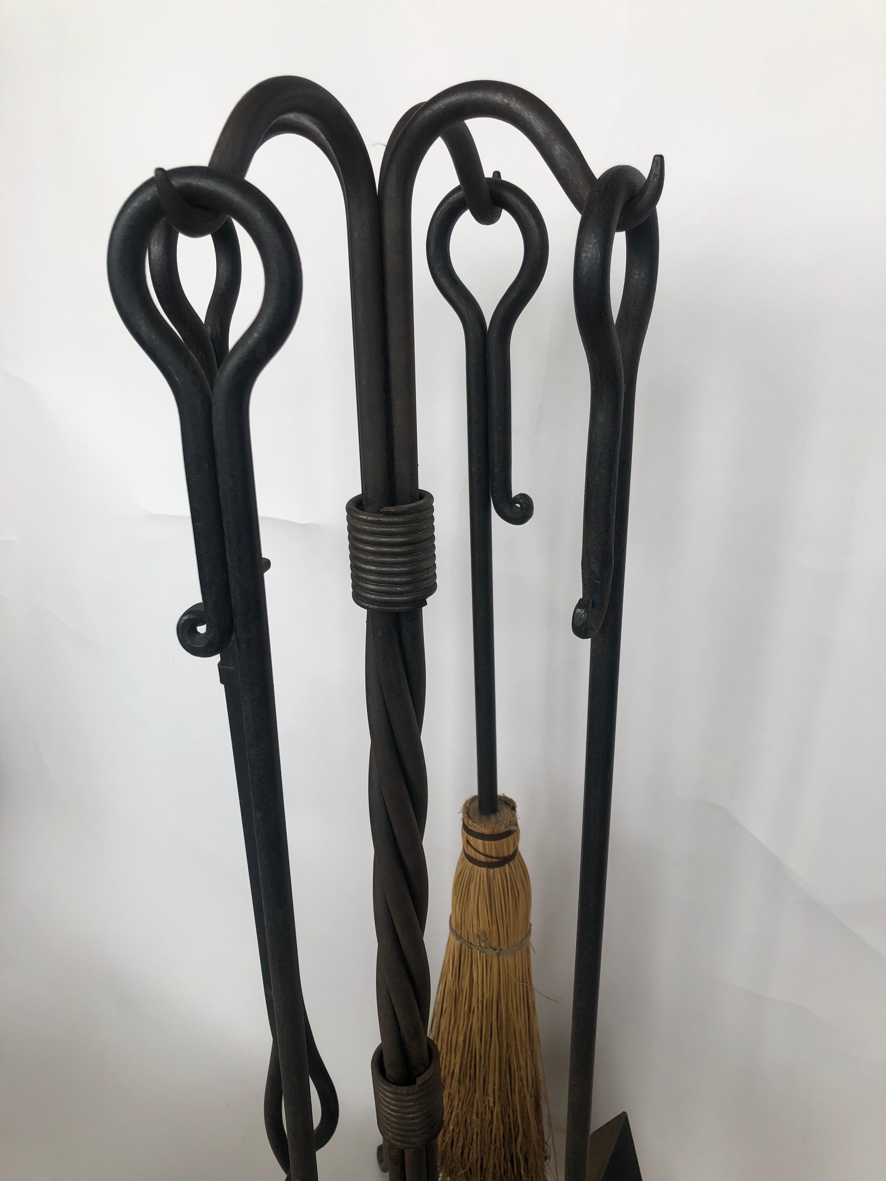 Wrought Iron Fire Place Tools 1