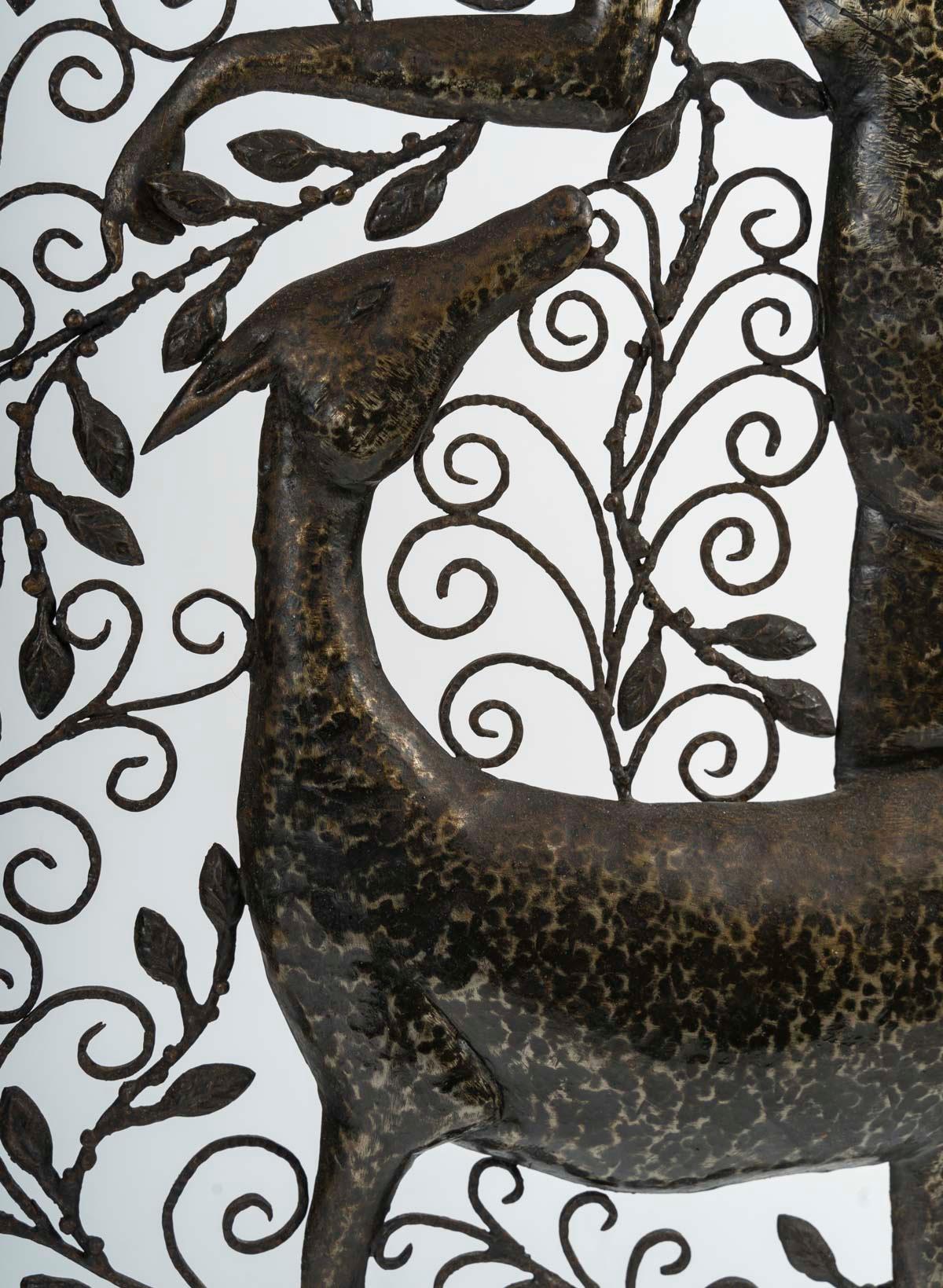 French Wrought Iron Fire Screen, 1930, Art Deco Period. For Sale