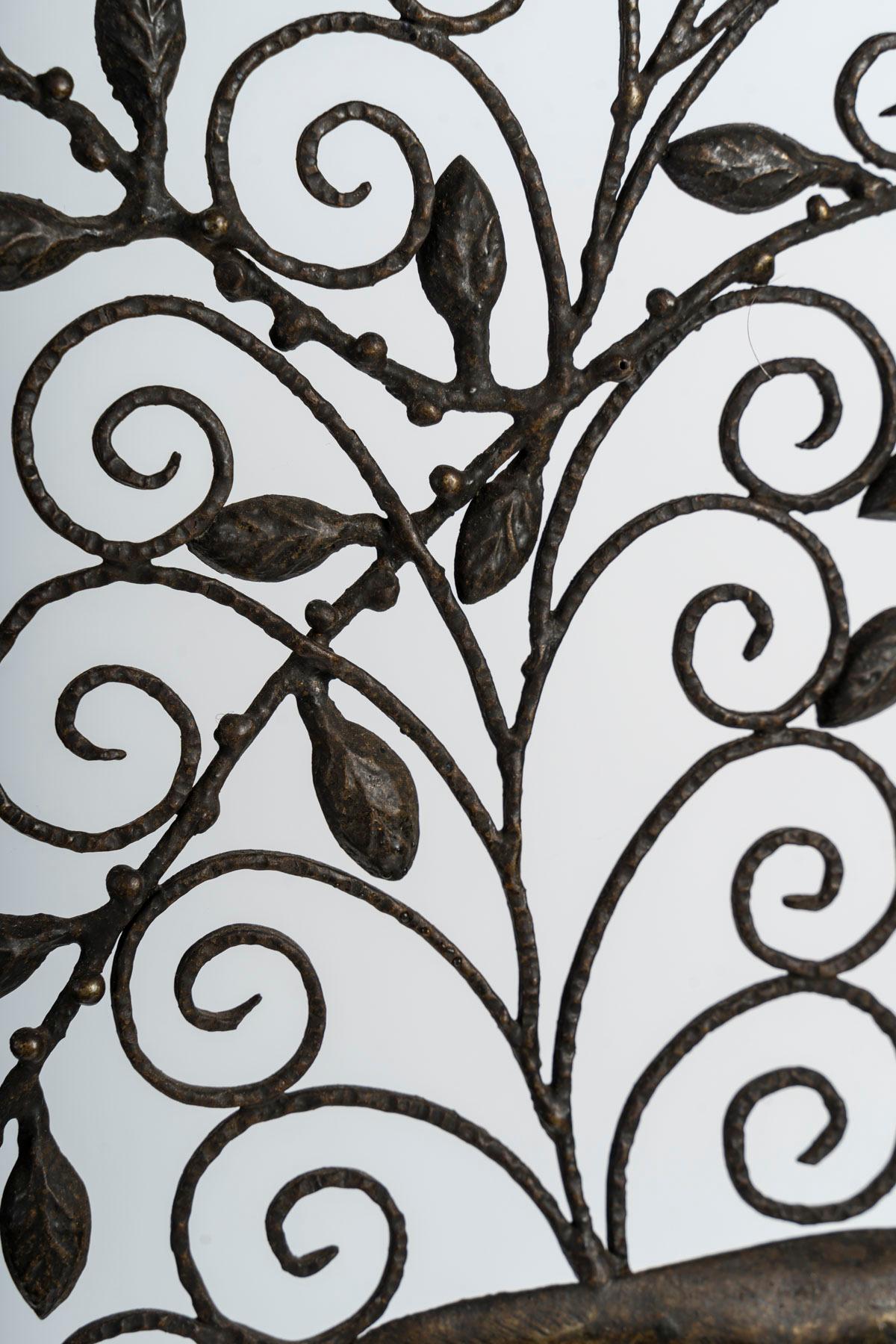 Wrought Iron Fire Screen, 1930, Art Deco Period. For Sale 1