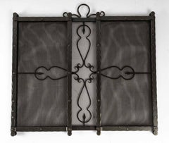 Wrought Iron Fire Screen, Early 20th Century