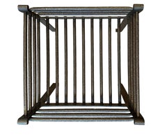 Spanish style hand-forged hammered iron fireplace grate