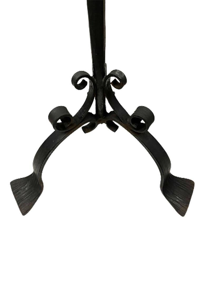 wrought iron floor standing candle holders