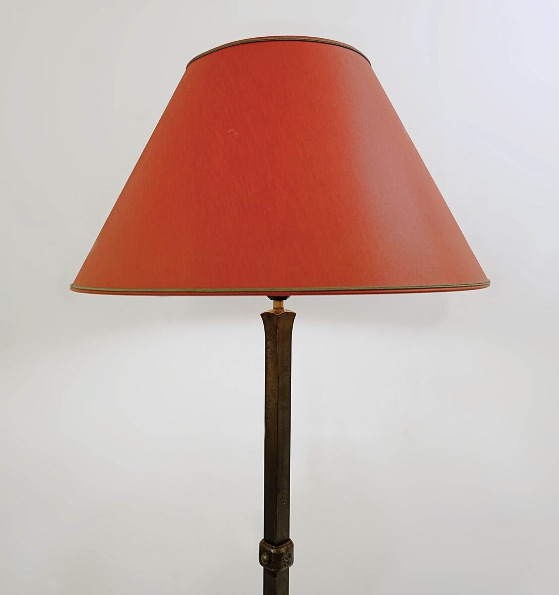 Wrought iron floor lamp by Atelier Marolles.