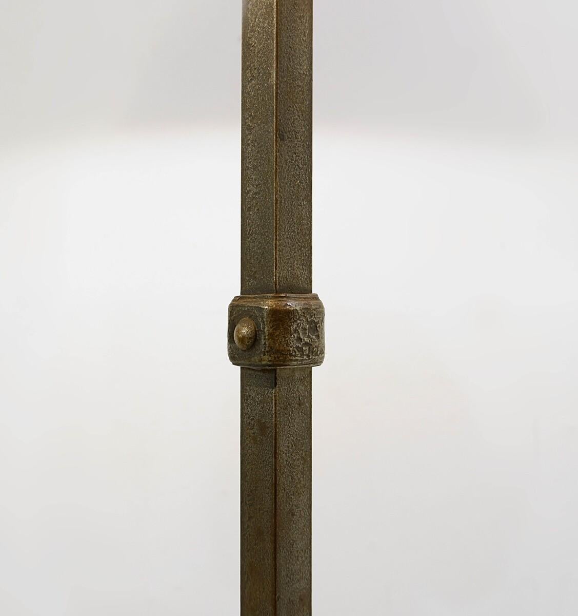 Mid-Century Modern Wrought Iron Floor Lamp by Atelier Marolles