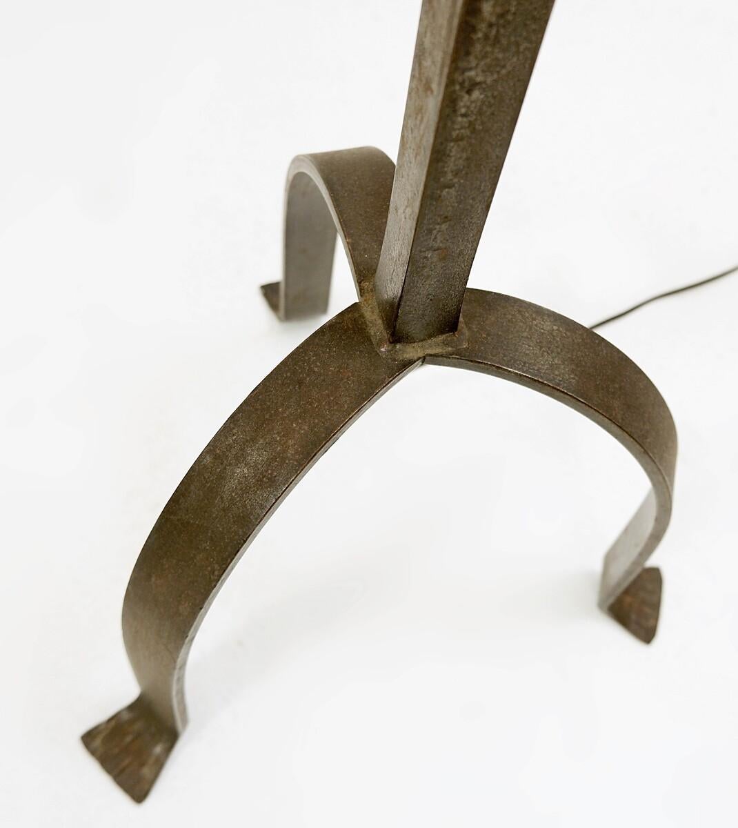 20th Century Wrought Iron Floor Lamp by Atelier Marolles
