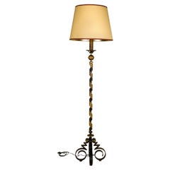 LAMPON DE FLOOR WROUGHT IRON DE GILBERT POILLERAT, vers 1940, France