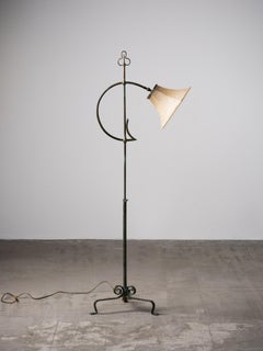 Wrought Iron Floor Lamp by Taidetakomo Hakkarainen, Finland, 1930s