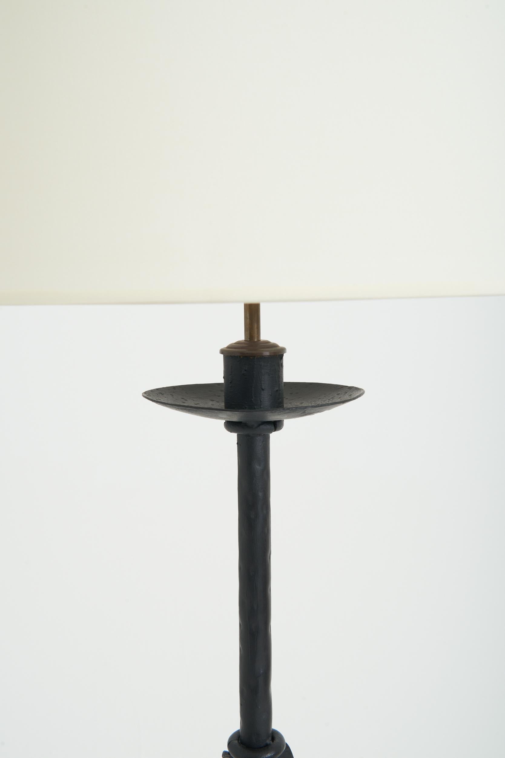 20th Century Wrought Iron Floor Lamp