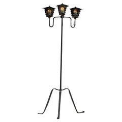 Wrought Iron Floor Lamp, France circa 1950