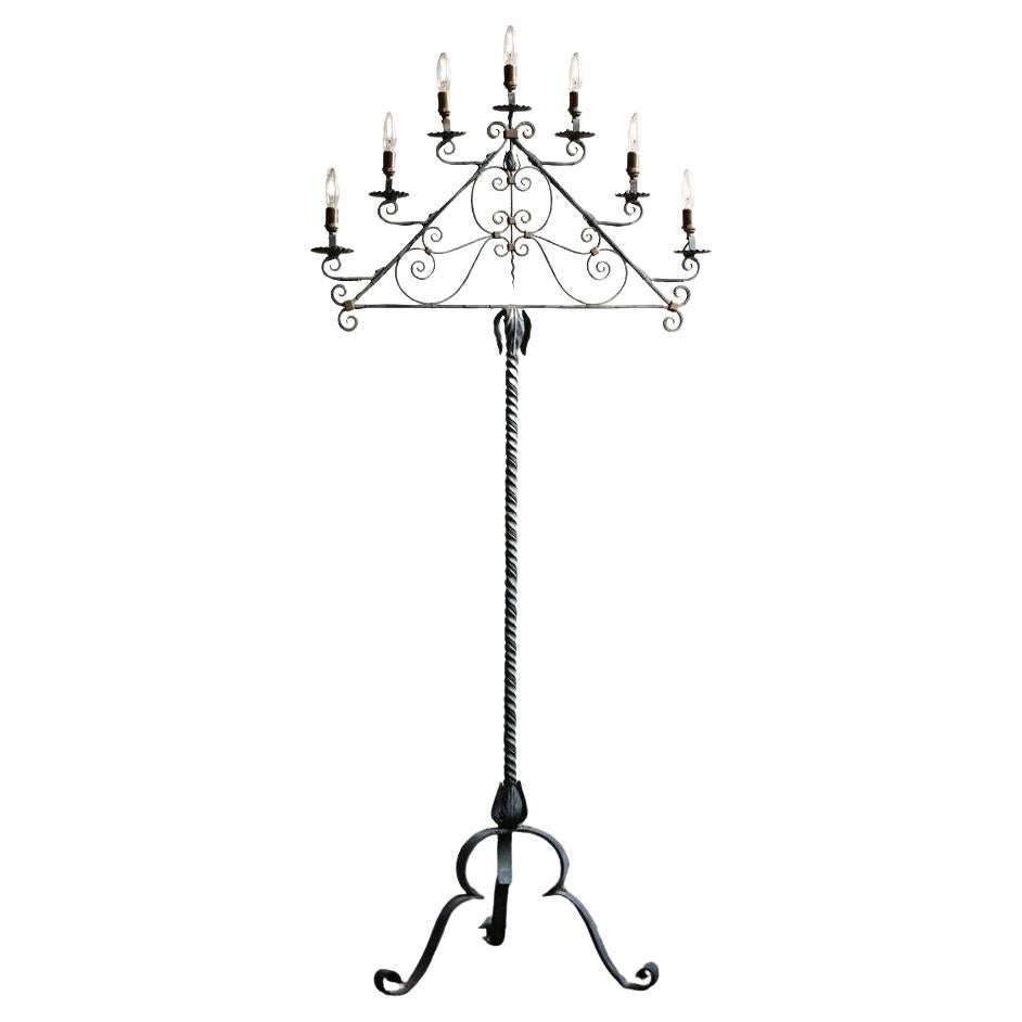 Wrought Iron Floor Lamp from France, circa 1940s–1950s