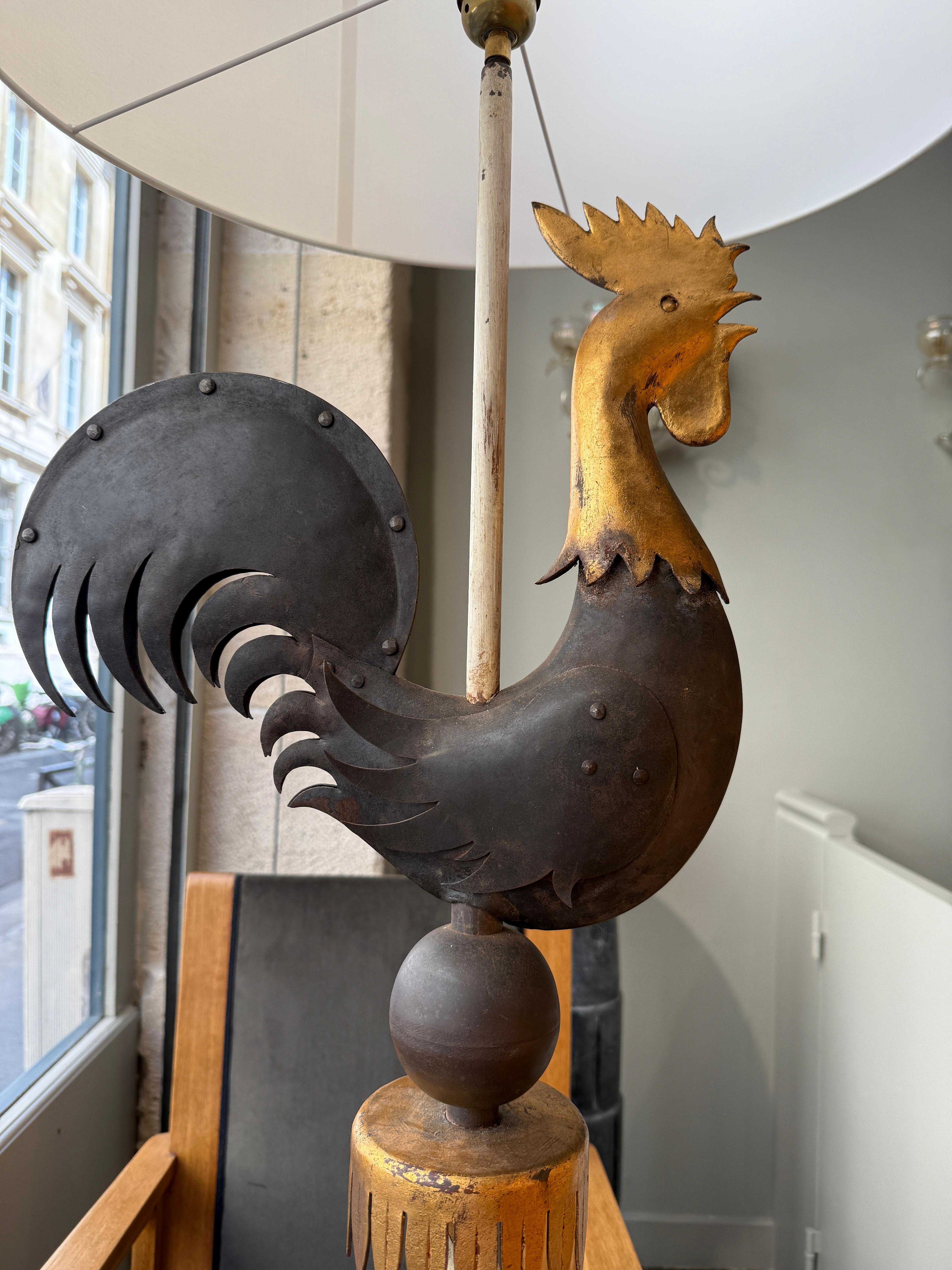 Français Lampadaire en fer forgé Gilbert Poillerat circa 1940 en vente