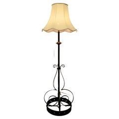 Wrought Iron Floor Lamp in the Arts and Crafts Gothic Style