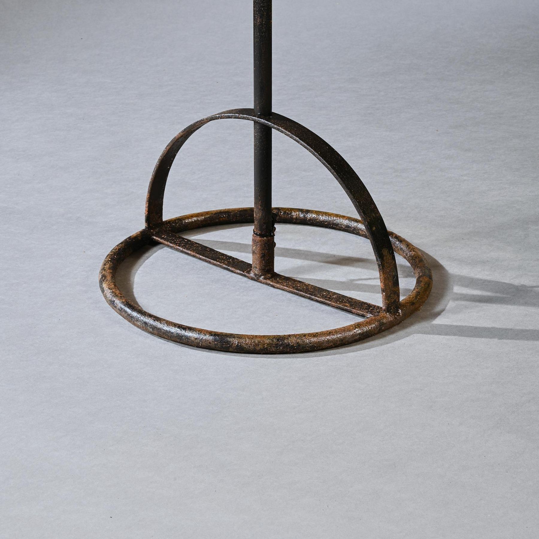 20th Century Wrought Iron Floor Lamp in the Manner of Jean Royère For Sale