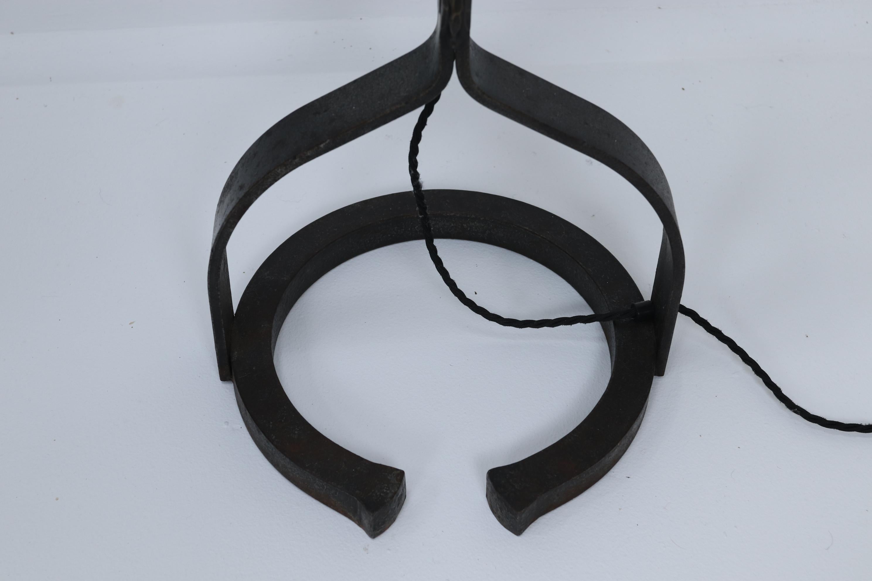 Modern Wrought Iron Floor Lamp, in the taste of Franz West. French, c.1950.s . For Sale