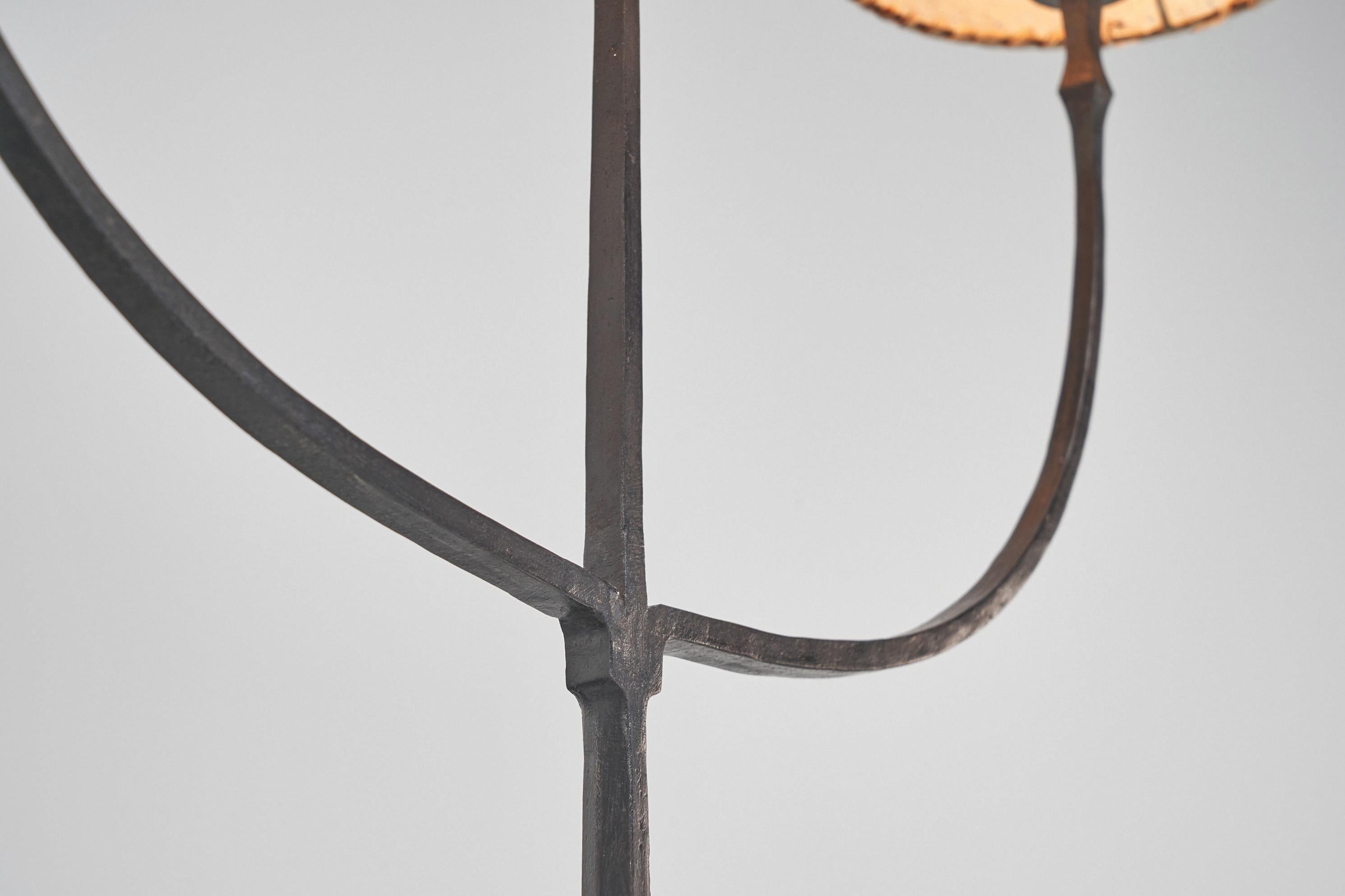 Wrought Iron Floor Lamp Made in France, 1950s 1