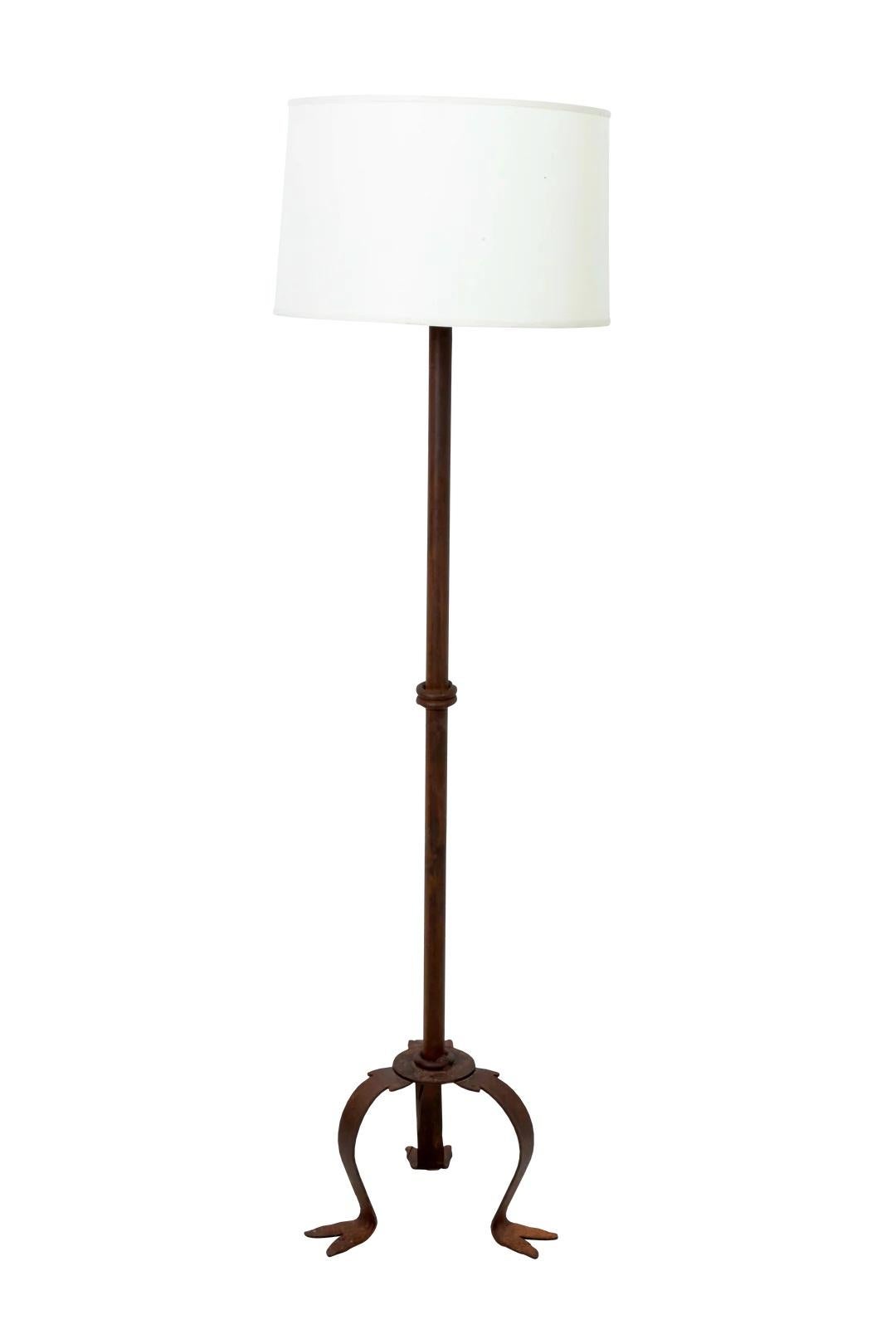 Hand Made Wrought Iron Floor, Lamp Shade not included 58