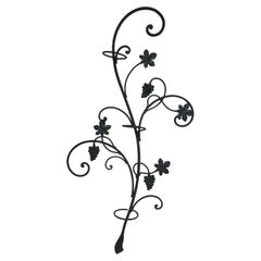 Decorazione floreale da parete in ferro battuto