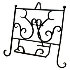 Wrought Iron Folding Book Rest, Reading or Music Stand  This is a charming piece