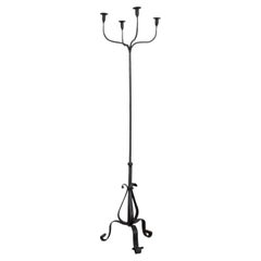 Wrought Iron Four Light Candle Stand