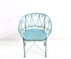 Wrought Iron French Art Nouveau Children's Armchair, 1900s