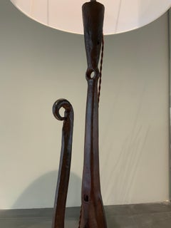 Wrought iron French lamp circa 1950