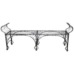 Wrought Iron French Regency Style Window Bench