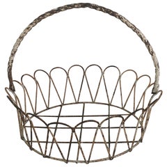 Wrought Iron Garden Basket or Jardinière