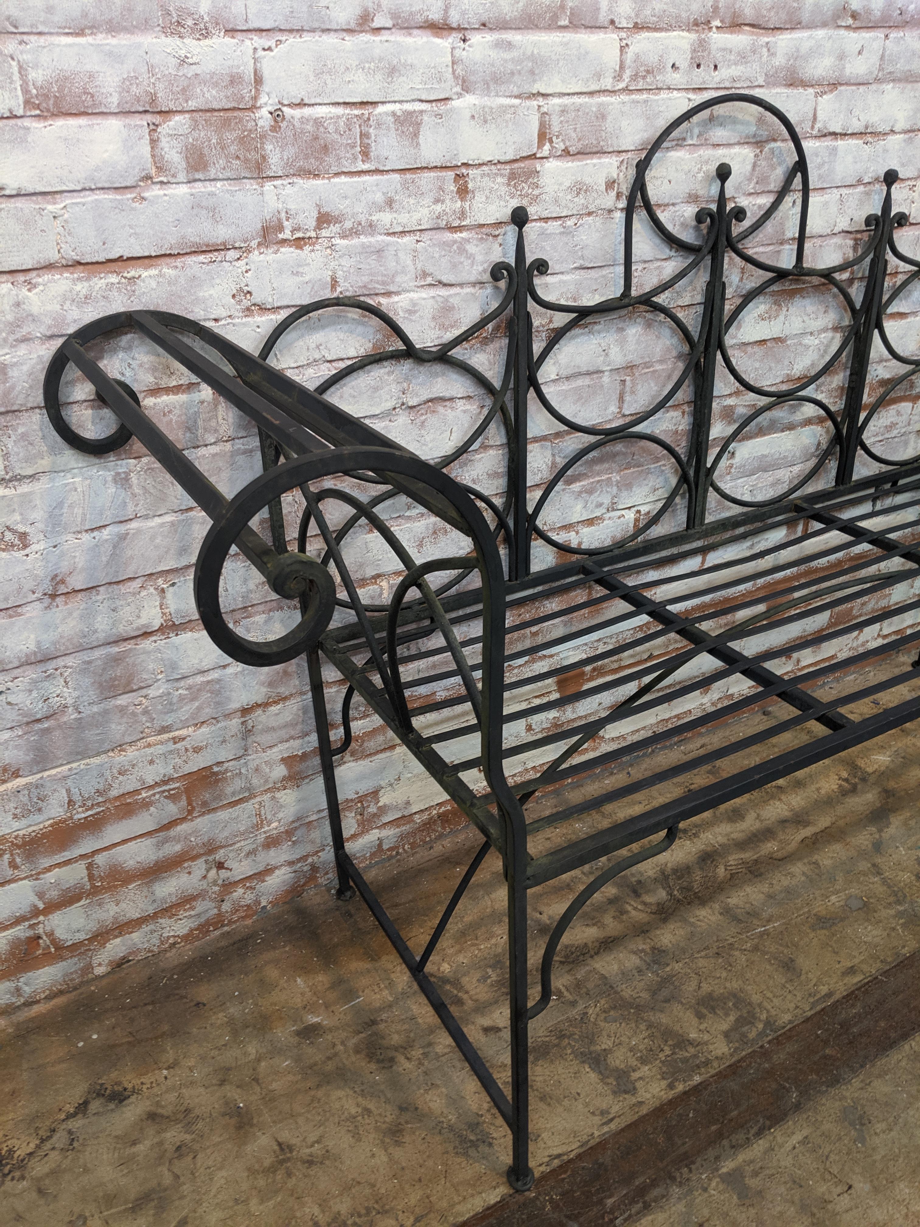 wrought iron seat