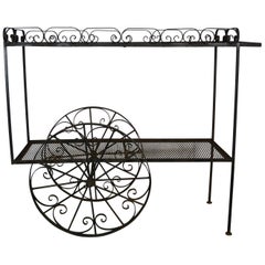 Vintage Wrought Iron Garden Cart