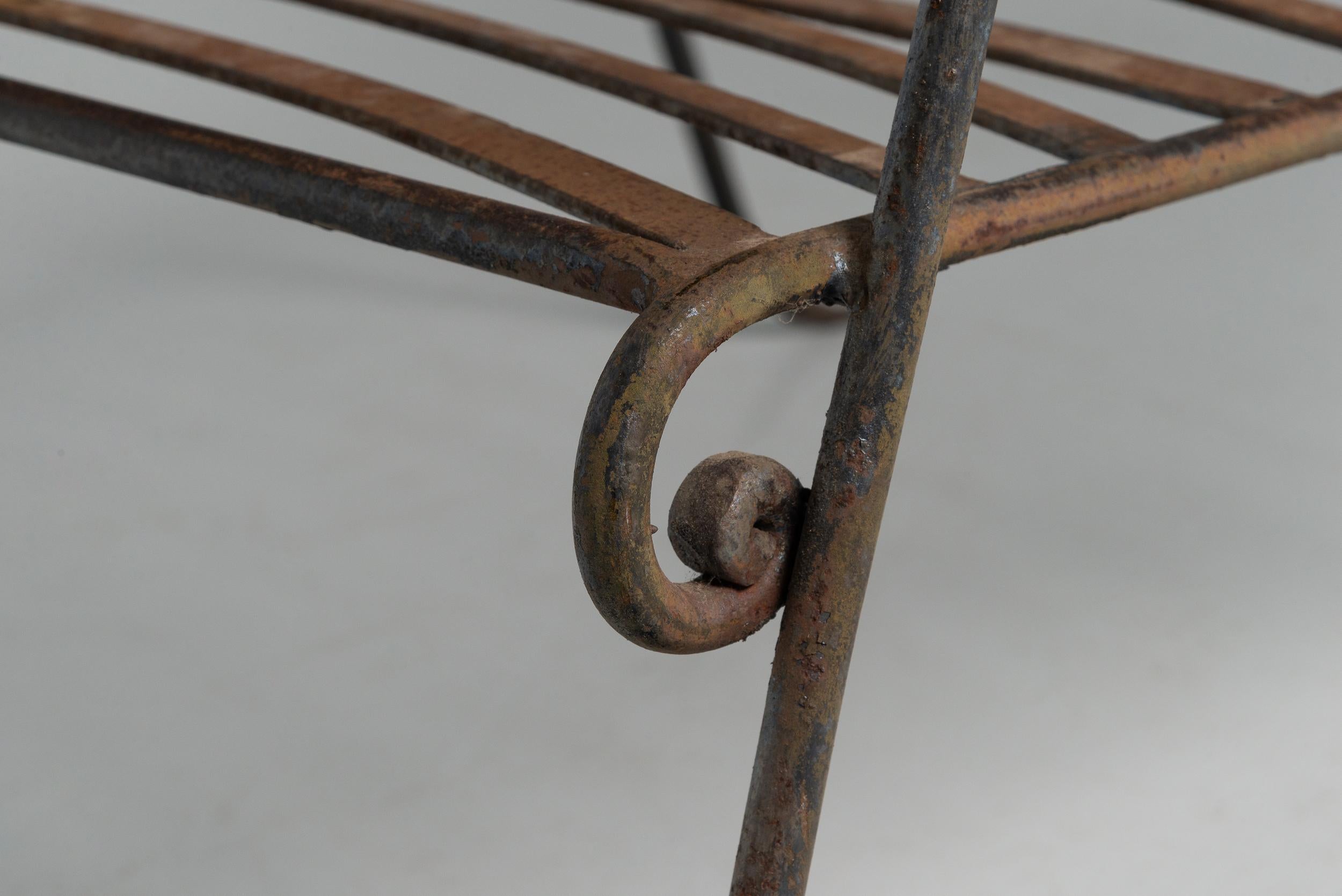 Wrought Iron Wrought iron garden lounge chairs France 1940