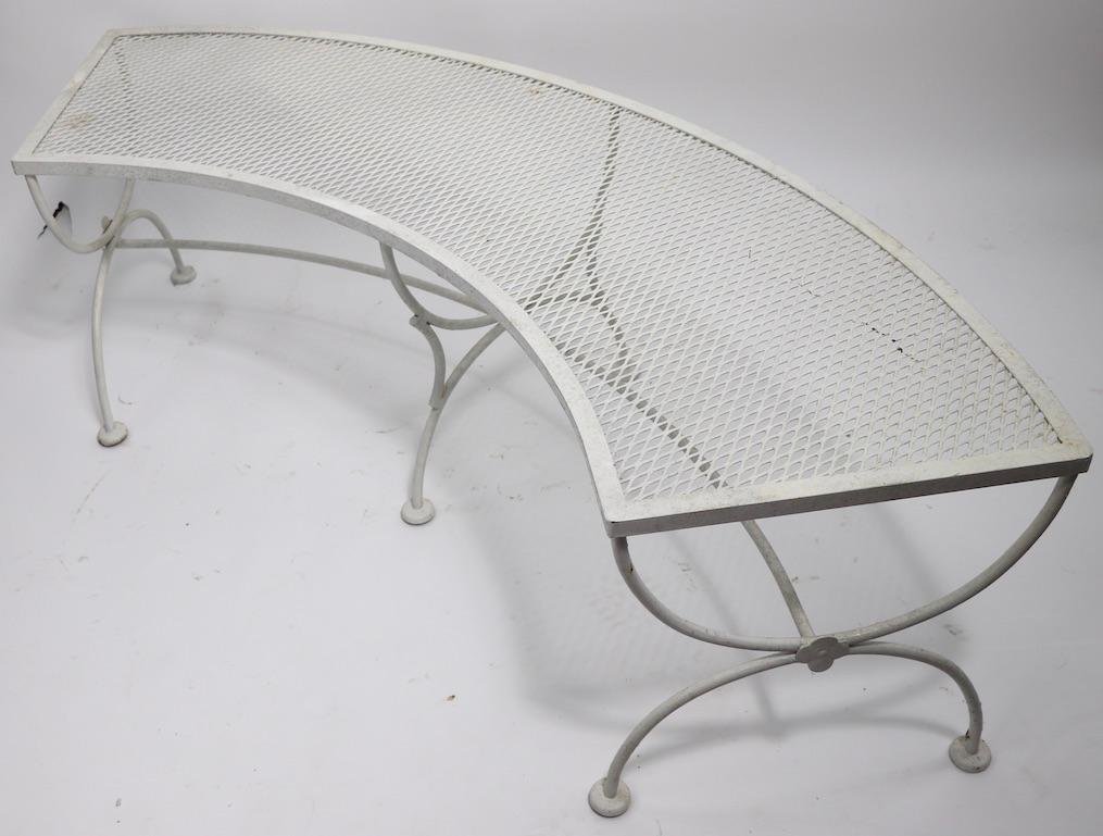 Wrought Iron Garden Patio Benches by Salterini 3 Available In Good Condition In New York, NY