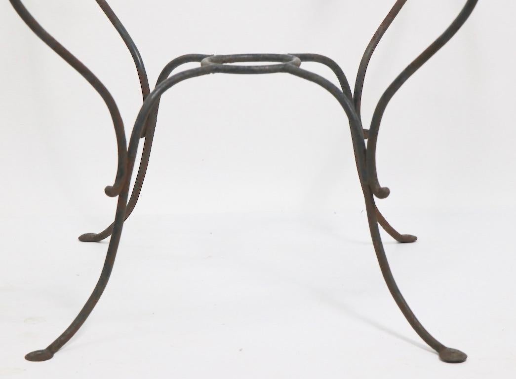 Wrought Iron Garden Patio Dining Table Attributed to Salterini 2