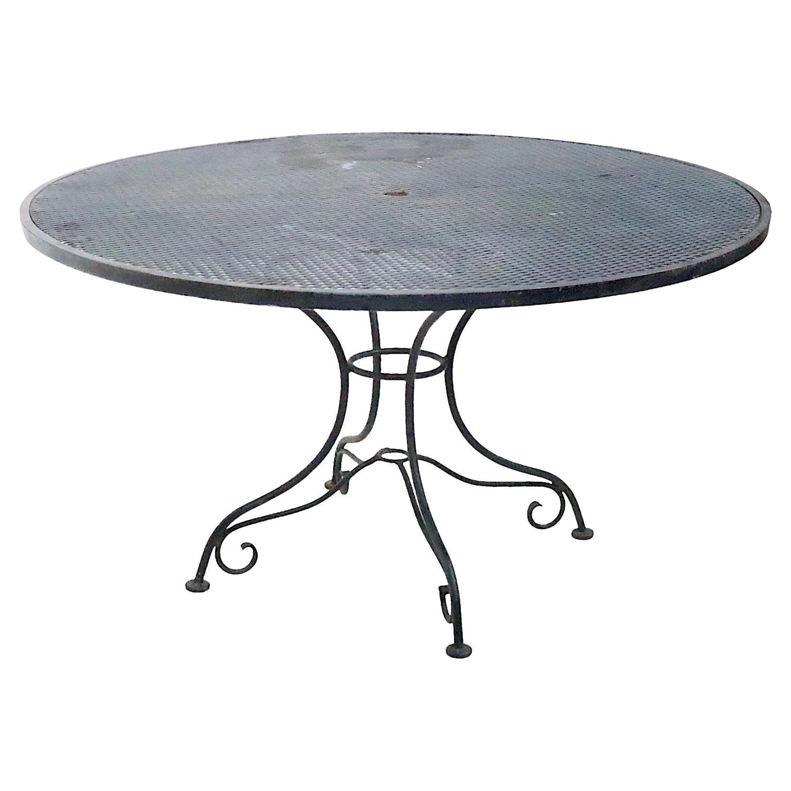 Wrought Iron Garden Patio Dining Table Taj Mahal by Salterini circa 1950/60s