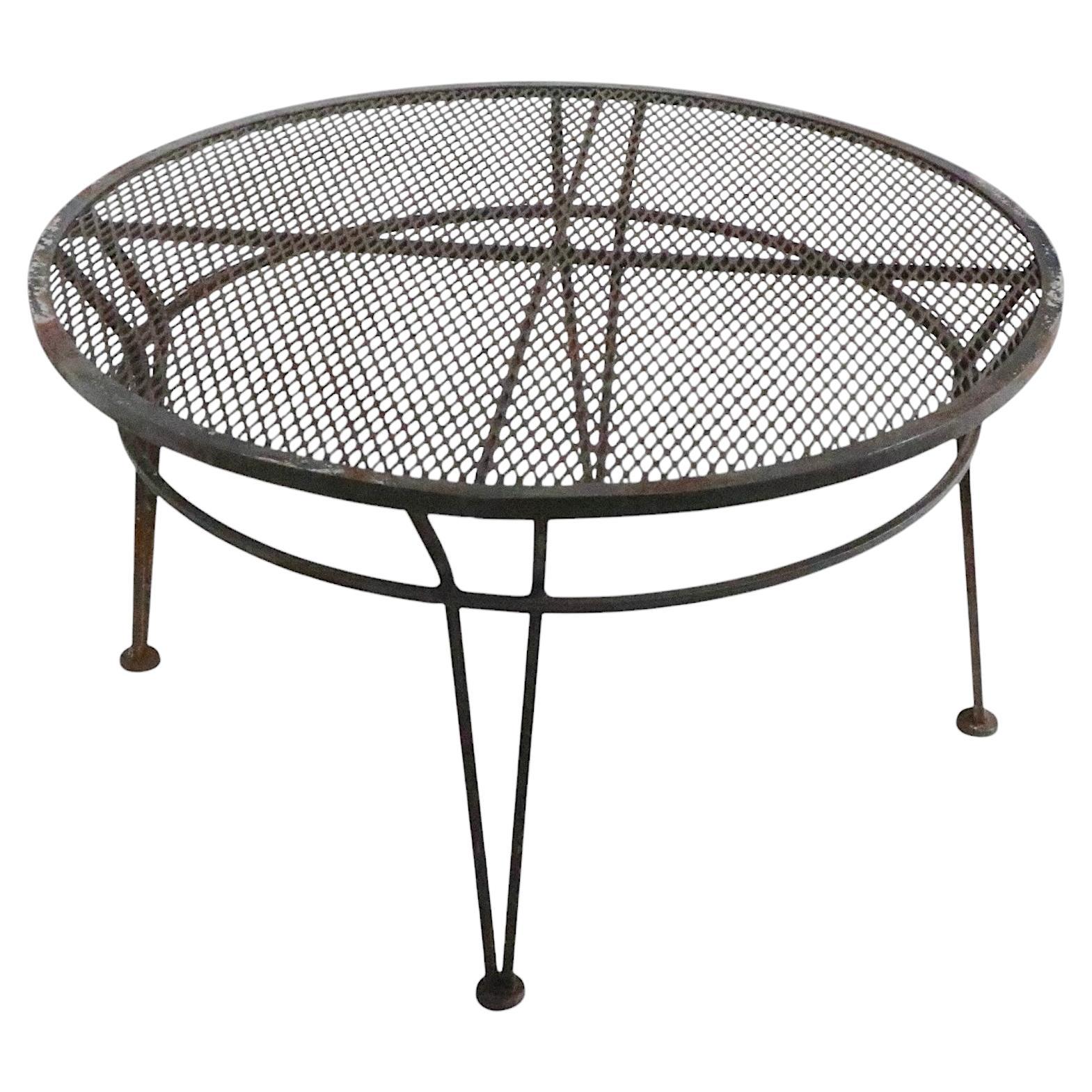Wrought Iron Garden Patio Poolside by Tempestini  Salterini Radar Coffee Table