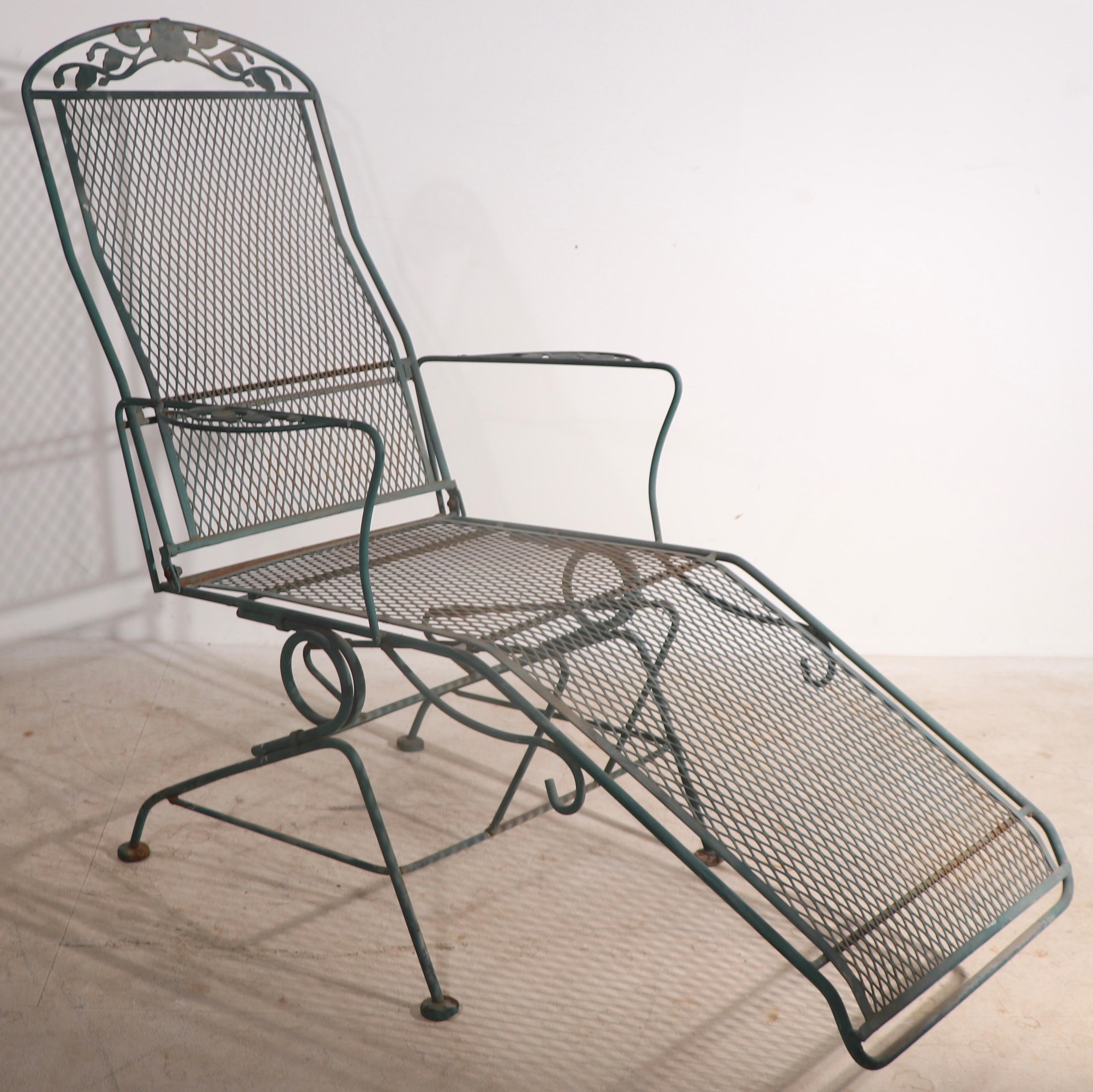 wrought iron lounger