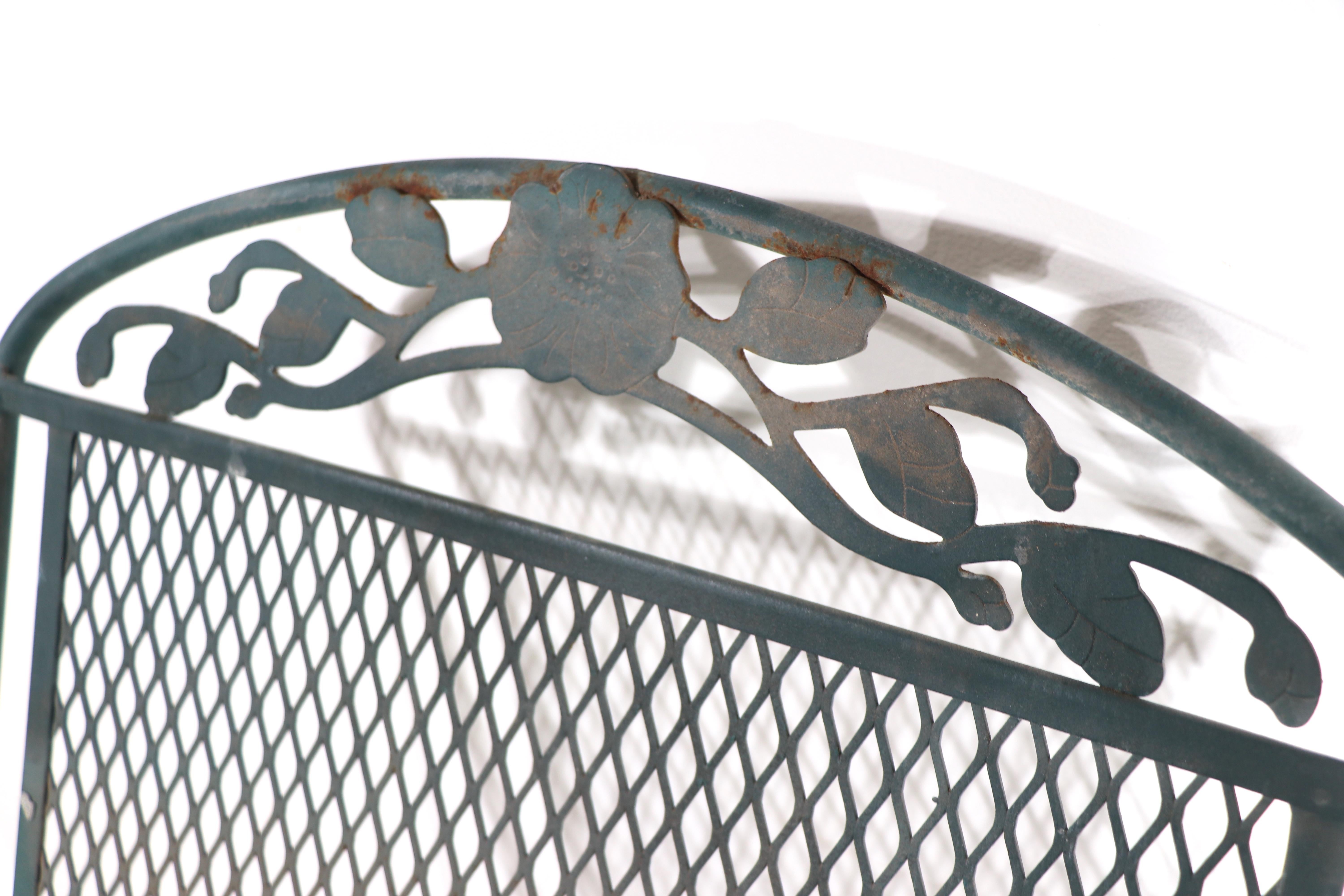 American Wrought Iron Garden Patio Poolside Chaise Lounge Briarwood by Meadowcraft
