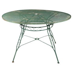 Wrought Iron Garden Patio Poolside Dining Table by Salterini c 1950/60's