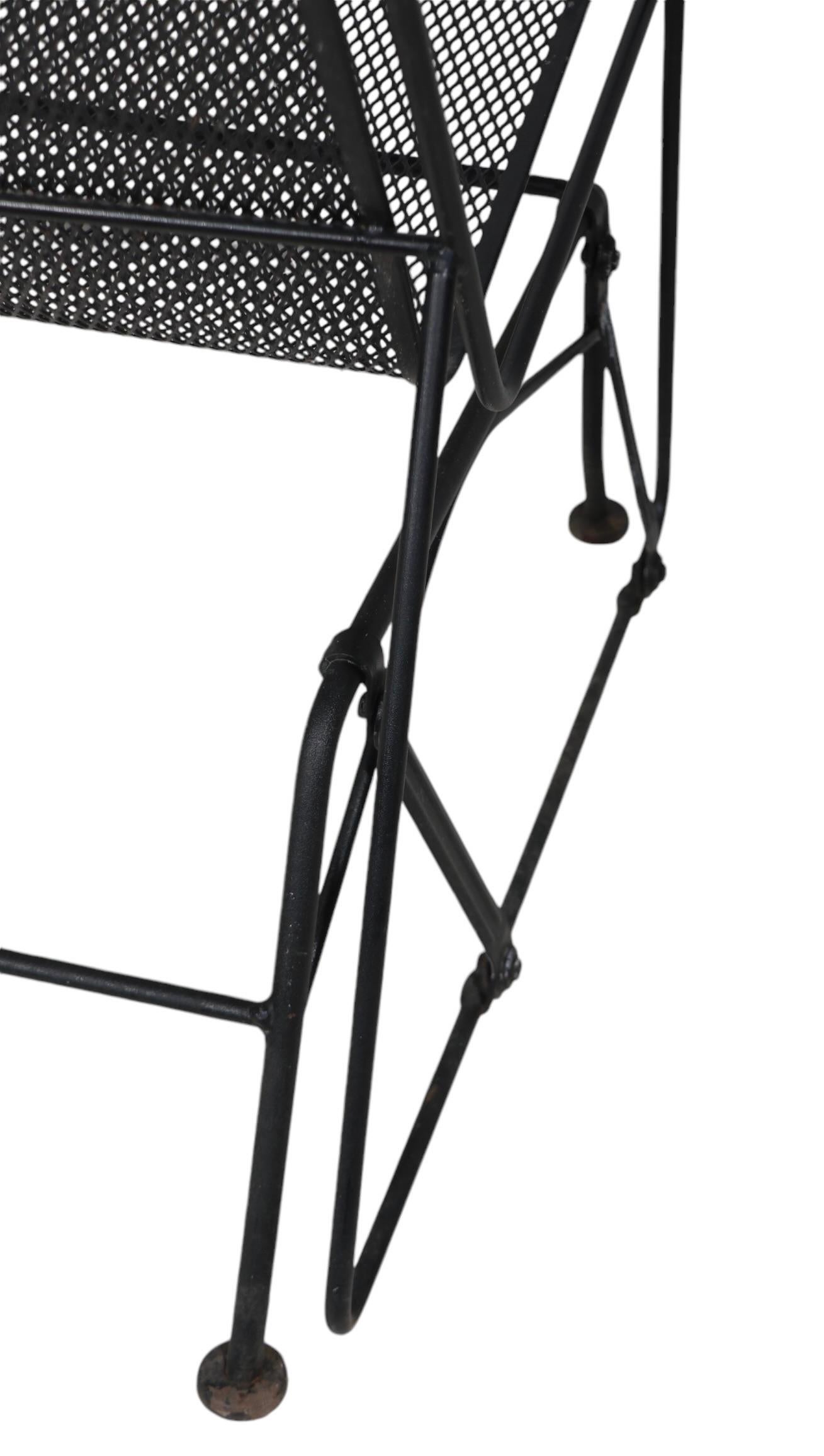 Schmiedeeisen Garten Terrasse Poolside  Loveseat Glider-Set im Angebot 5