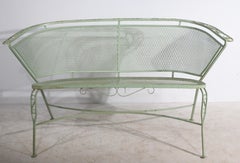 Panca da giardino in ferro battuto per piscina Settee Loveseat di Salterini